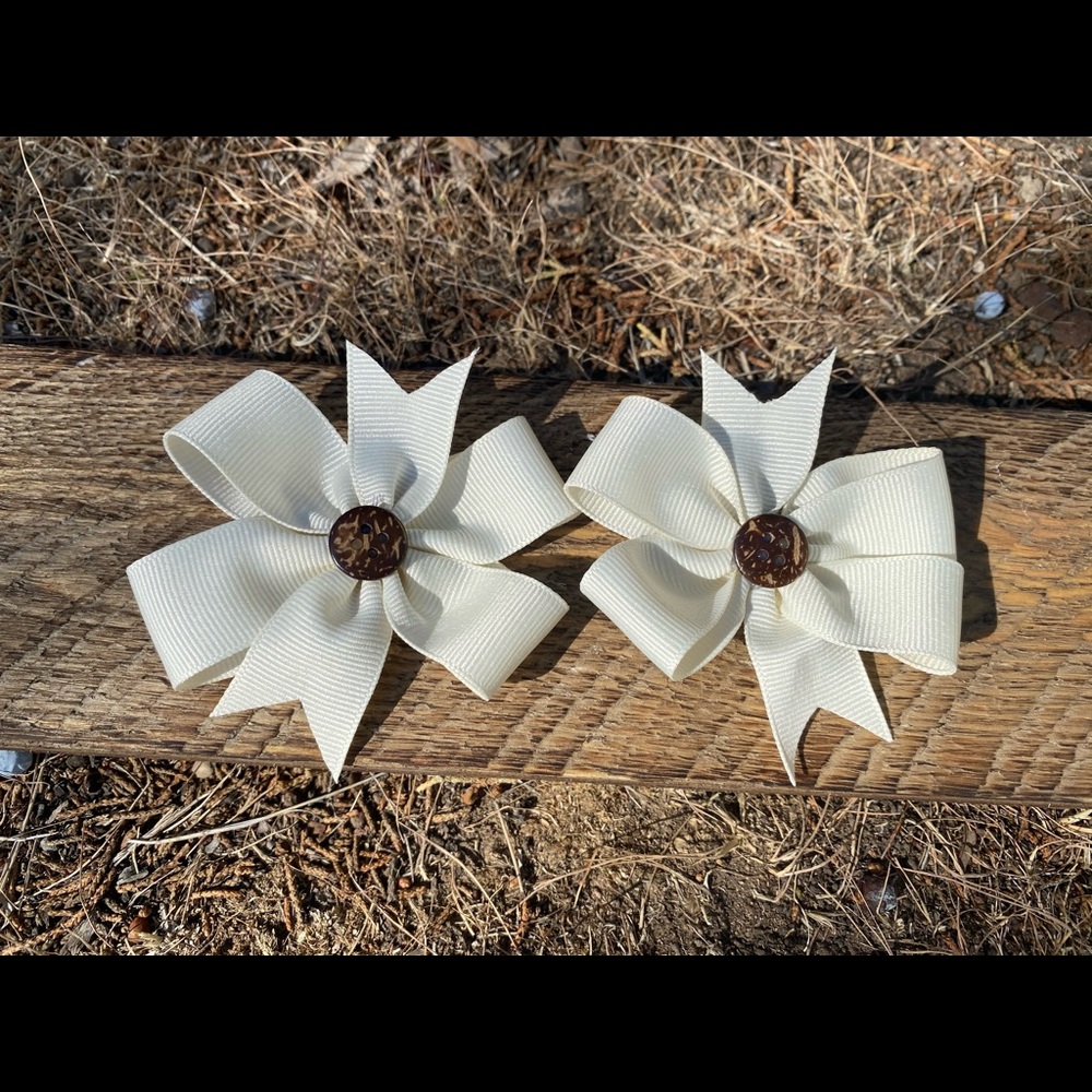 Girls rustic hair bows